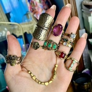 Vintage costume jewelry rings